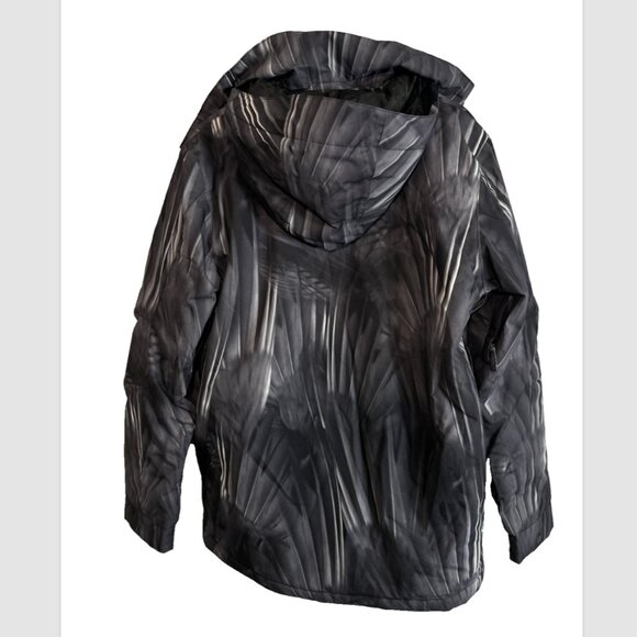 NWT Quiksilver Men's Mission Printed Stellar Black Jacket Dry Flight Highline M - Picture 2 of 8